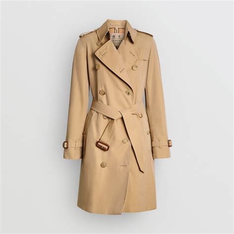 VTG Womens Burberry Kensington Heritage Trench Coat Khaki 